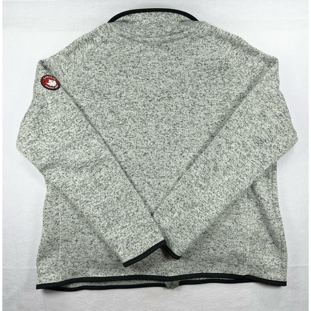 Canada Weather Gear Mens Fleece Full Zip Jacket Grey Marl Sweater Large L/G - Picture 2 of 16
